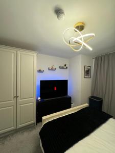 Postelja oz. postelje v sobi nastanitve Modern Double & Single Room with Cozy Vibes Athy