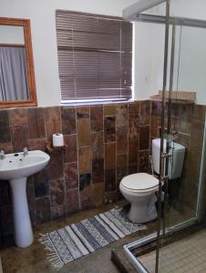 a bathroom with a toilet and a sink at Woodpecker Guesthouse Middelburg Mpumalanga in Middelburg