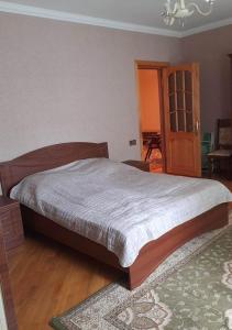 a bedroom with a large bed in a room at Ali Baba Residence in Gabala
