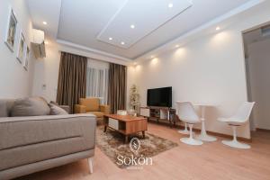 TV a/nebo společenská místnost v ubytování Sokón Residence ,Cairo ,New Cairo,Madinaty,B6,U02