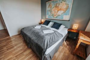 Postelja oz. postelje v sobi nastanitve Héradsskólinn Historic Guesthouse