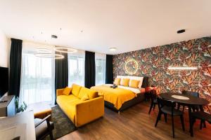 Posezení v ubytování Gold Garden Terrace Apartment
