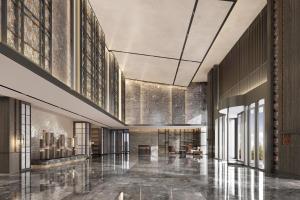 常州常州经开区福朋喜来登酒店的建筑物大厅效果图