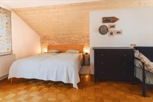 Postel nebo postele na pokoji v ubytování Apartma Saša