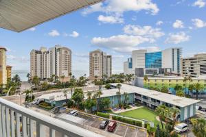 a view of the city from the balcony of a building at Bayside Penthouse-5min to Beach, Rest & Shops in Clearwater Beach
