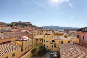 an aerial view of a city with buildings at Centro Storico Portoferraio in Portoferraio