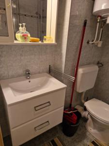 Kúpeľňa v ubytovaní Merkl Apartman- Harkány