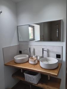 Koupelna v ubytování La chambre des daines