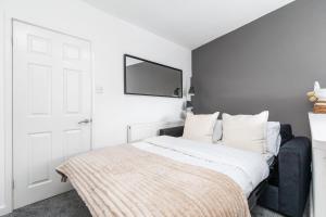 Stylish Studio Apt in Leeds客房内的一张或多张床位
