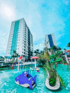 Bazén v ubytování Apartamento em Resort - Premium nebo v jeho okolí