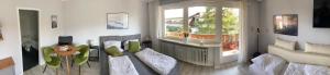 Χώρος καθιστικού στο 4-Bett-Appartement am Golfplatz