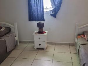 Postel nebo postele na pokoji v ubytování PACIFIQUE duplex vue mer