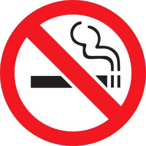 a red no smoking sign on a white background at Coco Sol 1 by MyMiamiStay in Miami