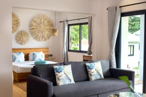 Area soggiorno di Anse Boudin Chalets