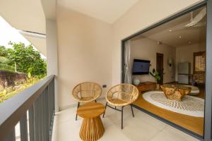 TV o dispositivi per l'intrattenimento presso Anse Boudin Chalets