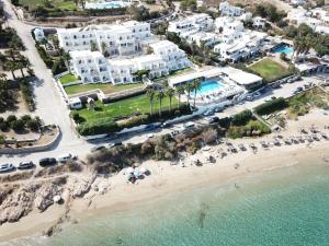 an aerial view of a resort and the beach at Saint George Hotel in Chrissi Akti