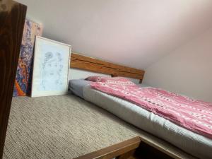 Postel nebo postele na pokoji v ubytování Podkrovní studio apartment pro 1-5 osob