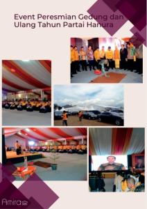a collage of pictures of a event for a party at Amira Tent in Jakarta