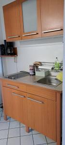 Kuchyň nebo kuchyňský kout v ubytování Ferienapartment-Leipzig-Plagwitz