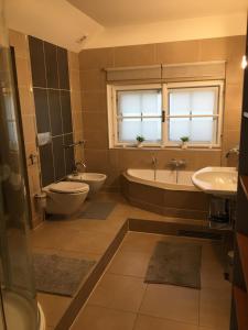 Kúpeľňa v ubytovaní Apartmán v centru města
