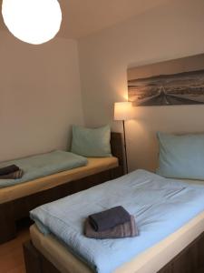 Posteľ alebo postele v izbe v ubytovaní Apartmán v centru města