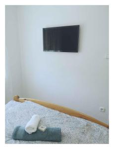A television and/or entertainment centre at Holiday home in Balatonfenyves 27939