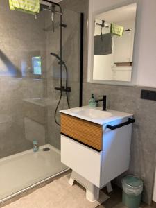 Ένα μπάνιο στο Ferienhaus Hohenleimbach +11 φωτογραφίες