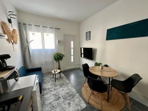 Televisyen dan/atau pusat hiburan di superbe appartement centre de Vichy
