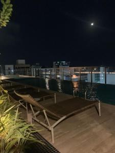 Μπαλκόνι ή βεράντα στο Flat MOVE proximo ao mar +22 φωτογραφίες