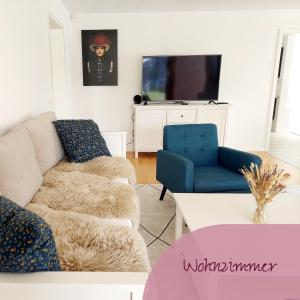 TV a/nebo společenská místnost v ubytování Otto drei - Ferienwohnung am Kaiserstuhl