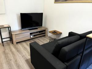 Μια τηλεόραση ή/και κέντρο ψυχαγωγίας στο L'instant Détente avec terrasse climatisation et parking
