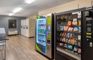 a vending machine in a store with drinks and snacks at Extended Stay America Select Suites - Milwaukee - Waukesha in Waukesha