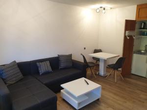 Η κουζίνα ή μικρή κουζίνα στο Voll möbilierte Fehrienwohnung neben schönklinik in Bad aibling