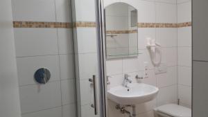Koupelna v ubytování Schäfer Boardinghouse + 22 fotografií