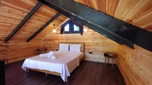 Postel nebo postele na pokoji v ubytování THEA Sapanca Bungalov