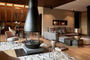O zonă de relaxare la The Chedi Andermatt