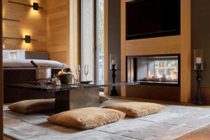 Cama o camas de una habitación en The Chedi Andermatt