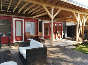 Patio nebo venkovní prostory v ubytování Boot & Bike Hansestadt Anklam