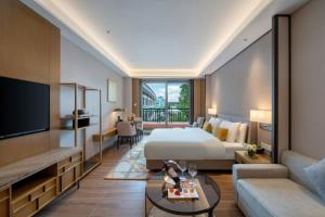 TV a/nebo společenská místnost v ubytování Dongguan Marriott Hotel
