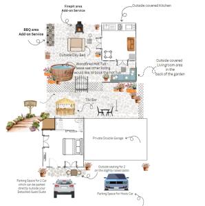 Nacrt objekta Romantic Rural Lodge - Private Outdoor Kitchen & Cosy Covered Lounge - Perth and Kinross - Hot Tub not included