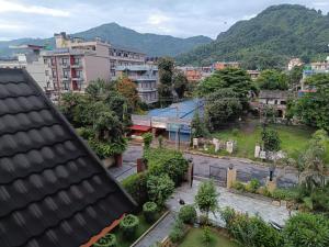 山景或在旅馆看到的山景