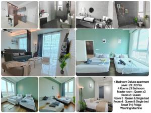 Postel nebo postele na pokoji v ubytování Ipoh D Festivo Suites 6-10pax 10mins to Sunway Tambun by IWH