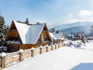 een blokhut in de sneeuw bij Rezydencja Sywarne Lux Spa in Kościelisko +39 foto's