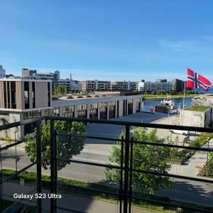 arial view of a building in a city at Marinas apartment in Stavanger Øst with gratis parking place in Stavanger