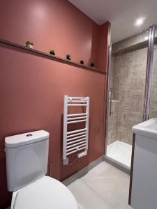 ル・プレシ・ロバンソンにあるAppartement cosy avec belle terrasseのトイレとシャワー付きのバスルーム +13枚の写真