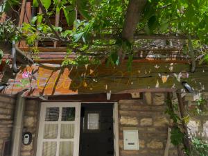 a building with a door and a tree at CASAMIASIROLO - Casa nei vicoli di Sirolo in Sirolo