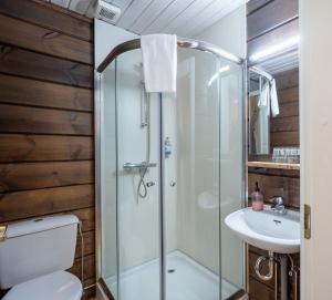 Koupelna v ubytování Hotel Breiddalsvik