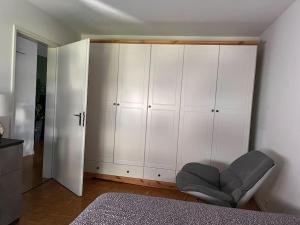 Katil atau katil-katil dalam bilik di Cozy apartment in Lachen