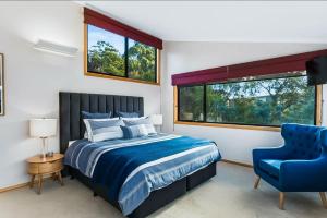 Ένα ή περισσότερα κρεβάτια σε δωμάτιο στο Leura Bayview Retreat - close to CBD&Air port