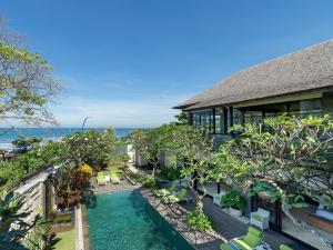 an aerial view of a resort with a swimming pool at Villa LeGa in Seminyak